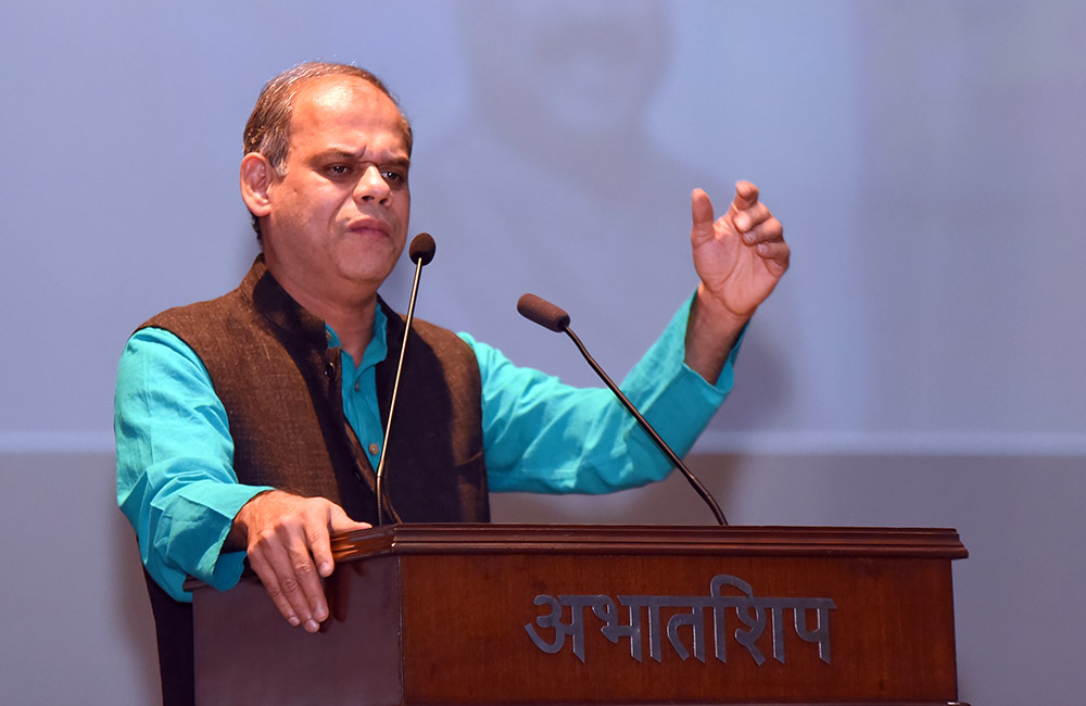 Prof. B Mahadevan, IIM Bangalore, also the co-author of the book during the launch event.