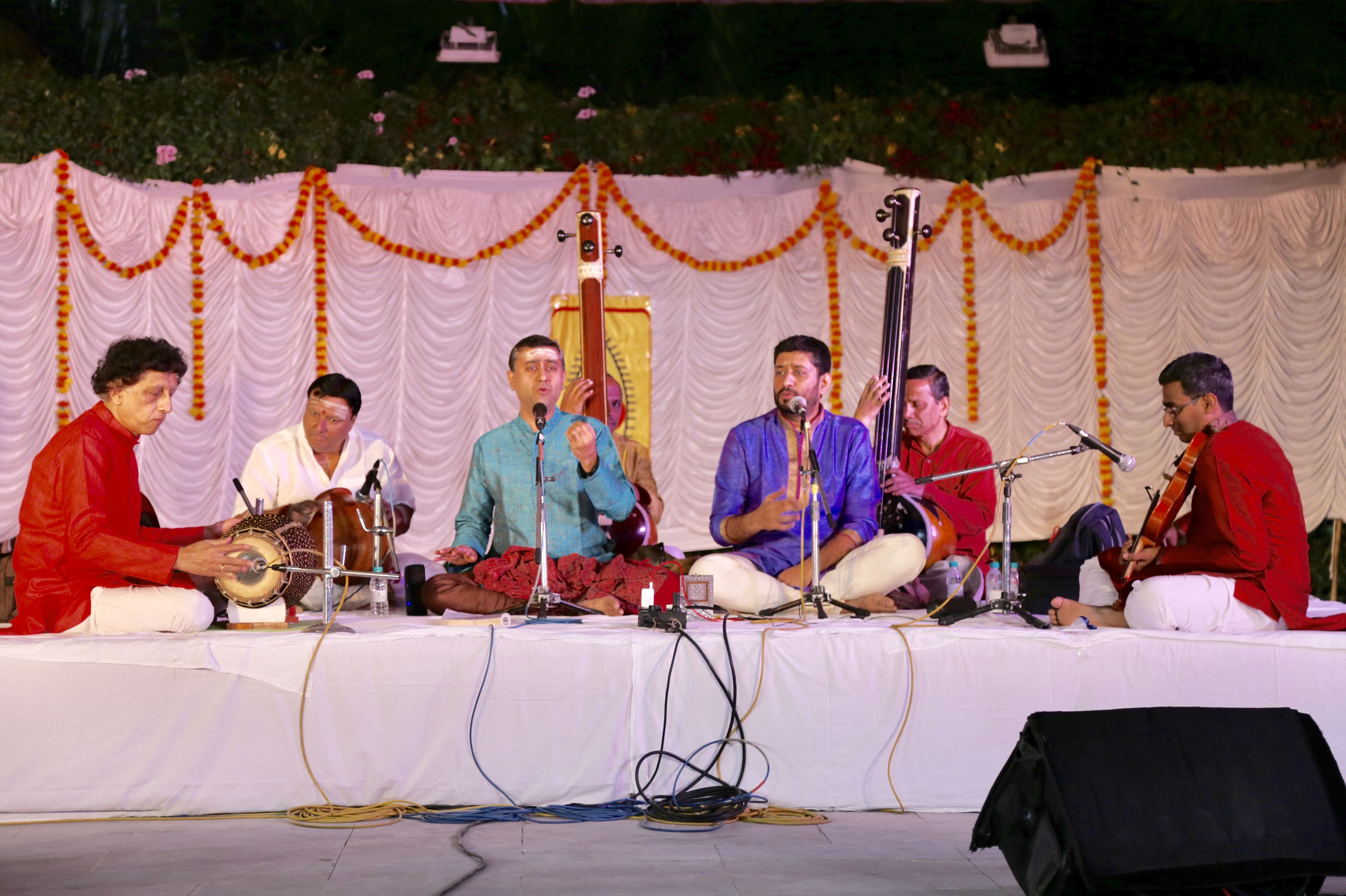 Srikrishna & Ramkumar, the Trichur Brothers, at the Carnatic music concert at Yamini 2019 at IIM Bangalore.